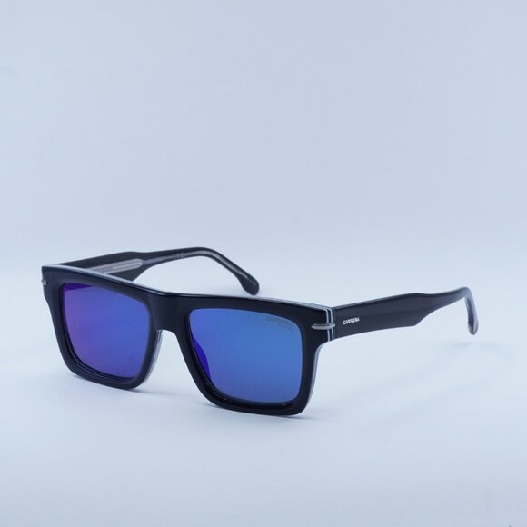 CARRERA 305/S 0Y00 XT Sunglasses Black Square Frame Blue Lenses